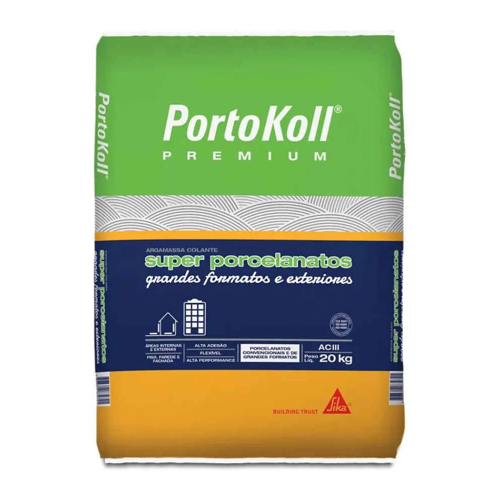 ARGAMASSA SUPER PORCELANATOS ACIII 20KG - PORTOKOLL