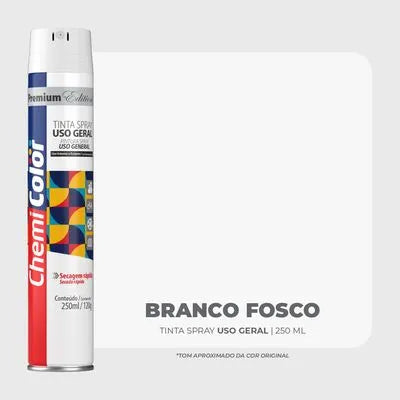 Tinta Spray Branco Fosco 250ml - Chemicolor
