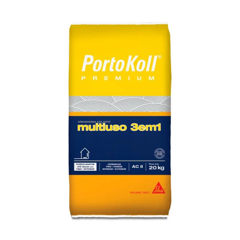 Argamassa ACII Multiuso 3 em 1 Premium 20kg - Portokoll