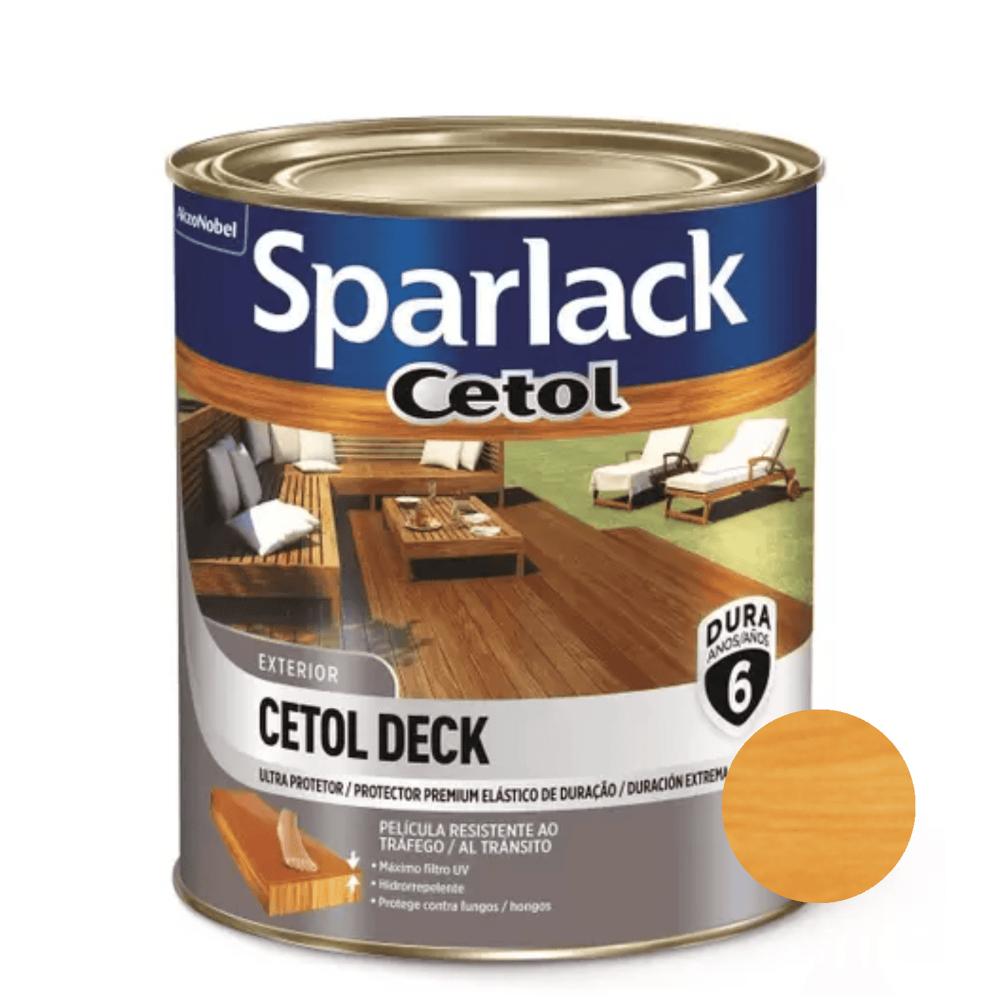 Verniz Cetol Deck Natural Semi Brilho 3,6L - Sparlack Coral