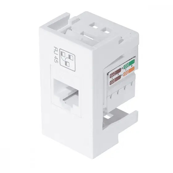 Módulo Tomada Rede RJ45 CAT. 5E 8 Vias Série 1140 Modulare / Blanc Mais / Evidence - Fame