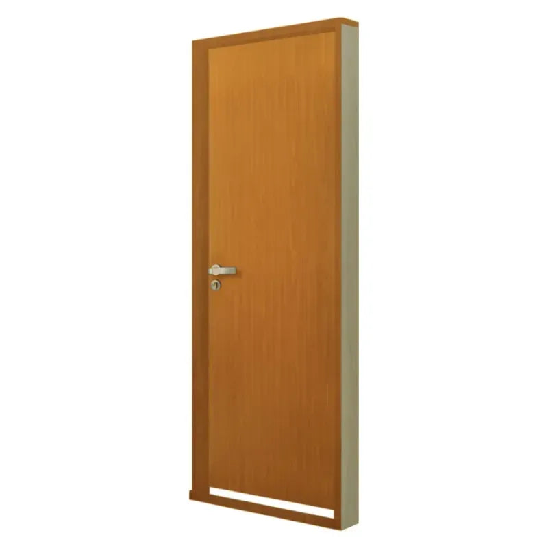 Porta Pronta 215x84 Direita Semi-Oca Batente Mdf Mogno Com Alizar - Mgm