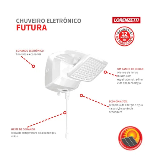 Ducha eletrônica Futura 127v 5500w - Lorezetti