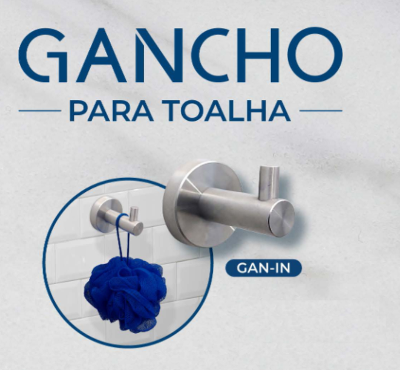 Gancho Para Toalha Inox GAN-IN - FLVX