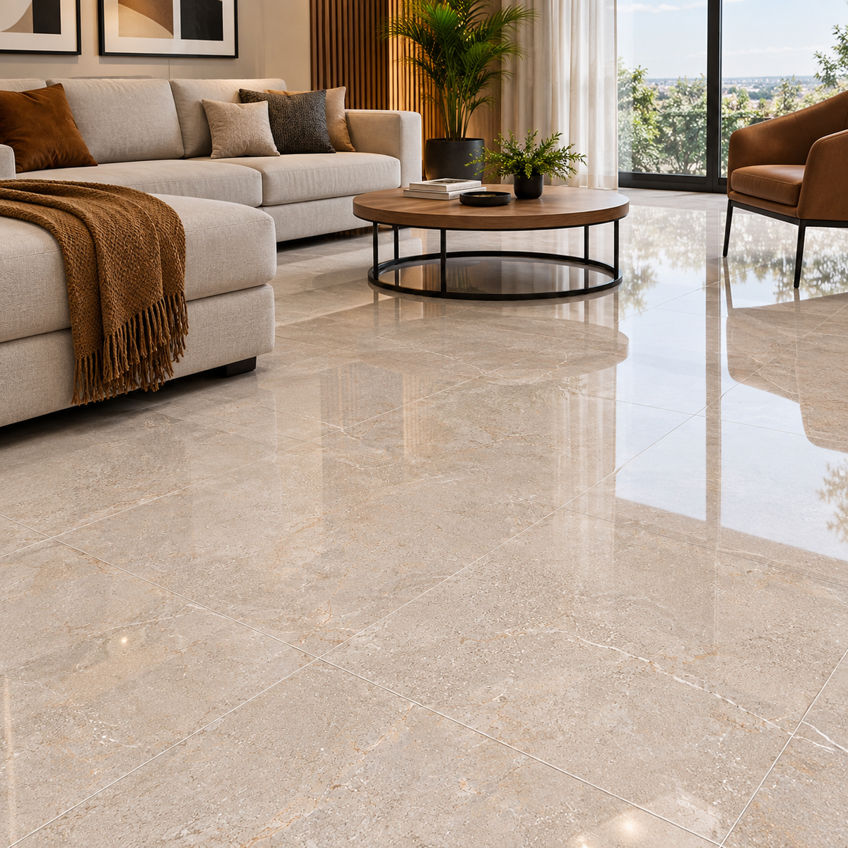 Piso Tokio Bege 75x75 Polido - Lume