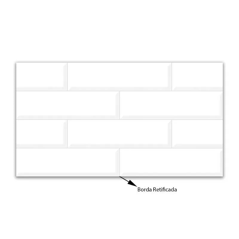 Revestimento Lume Brick White Brilhante Retificado "A" 32x59- Lume