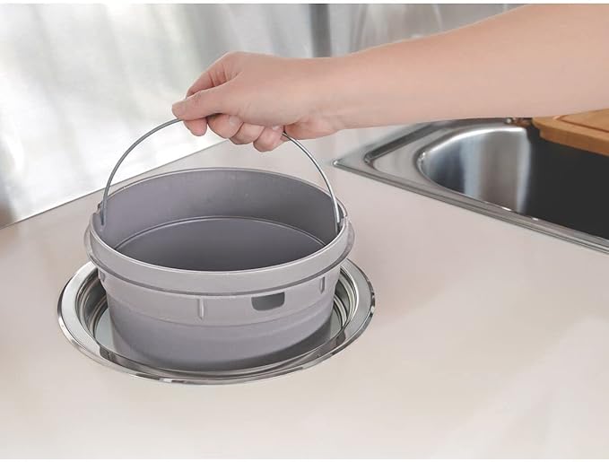 Lixeira de Embutir Clean Round Aço Inox c/ Balde Plástico 5L - Tramontina