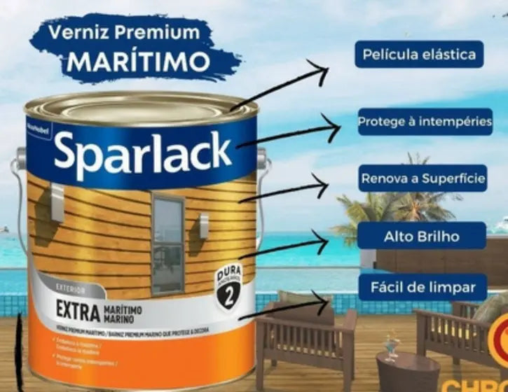 VERNIZ EXTRA MARITIMO BRILHANTE NATURAL 3,6L - SPARLACK