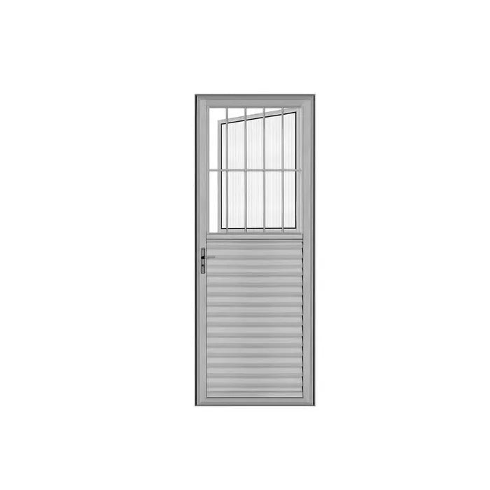 Porta Aluminio Postigo Veneziana com 1 vidro 210X80 Direita 6772- Mugitec