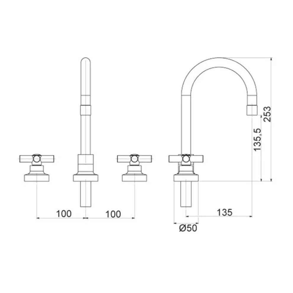Misturador Lavatório Bica Movel 3004 C59 1/2 1/4 Volta - Kelly