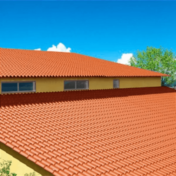 Telha Colonial 6 Ondas Plan 2,42X0,88 Terra Cota - Afort