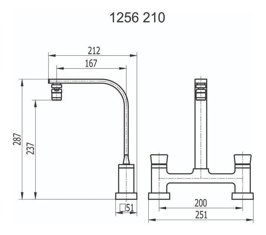Misturador Para Pia 1256 C210 Mesa Com Arejador Móvel - Fani