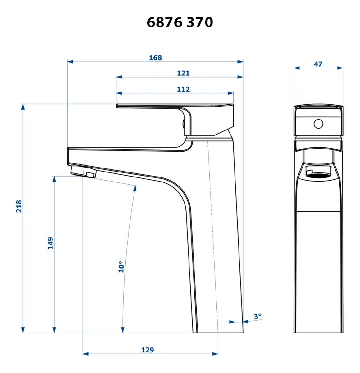 Misturador Monocomando Para Lavatório 6876 C370 Bica Média - Fani