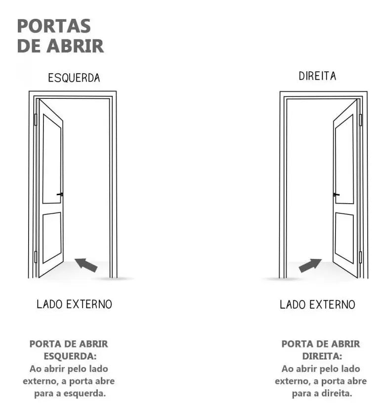 Porta Aluminio Natural Esquerda Veneziana 210X66- Mugitec