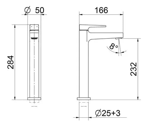 Torneira Para Lavatório Mesa Bica Alta Lift ON - Docol