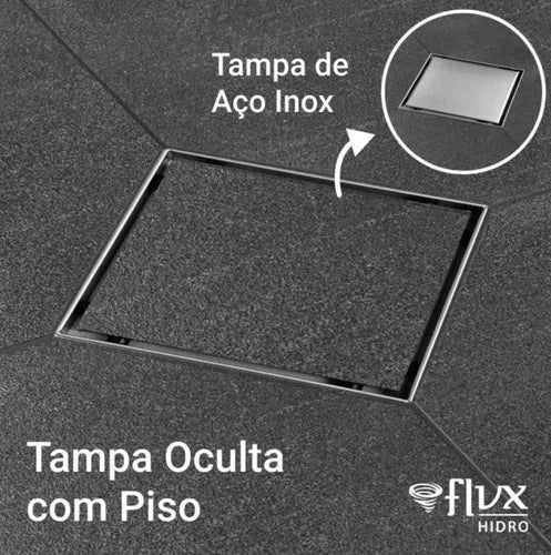 Ralo Oculto Duplo Inox 15X15 - Flvx