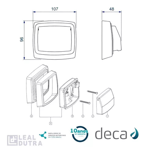 Acabamento para Válvula de Descarga Hydra Max Color Cinza - Deca