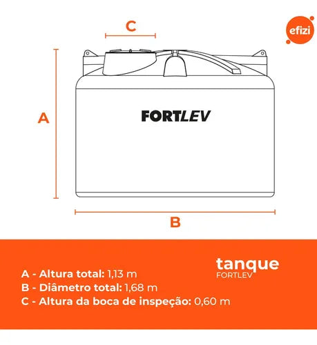 Tanque de Polietileno 2.000L - Fortlev