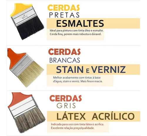 Trincha 695 Média 2 1/2 Polegadas -Tigre