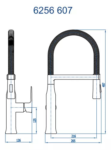 Misturador Monocomando Cozinha 6256 C607 Mesa Goumert - Fani