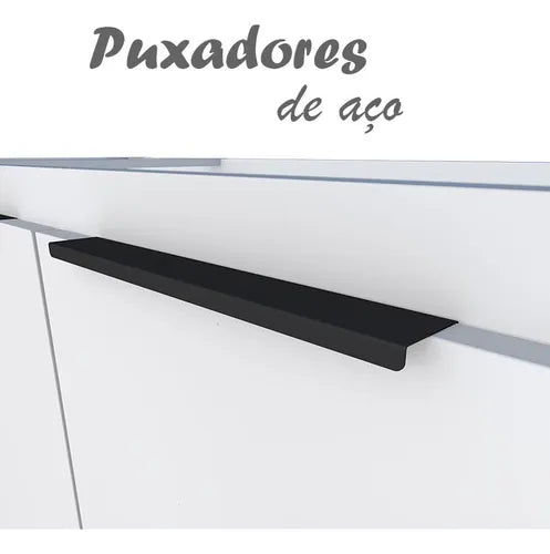 Gabinete Aço Para Pia 160 3 Gavetas Branca Júpiter - Cozimax