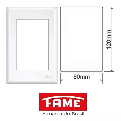 Placa 4 X 2 Com Suporte 3 Módulos Horizontais 2887 Evidence - Fame