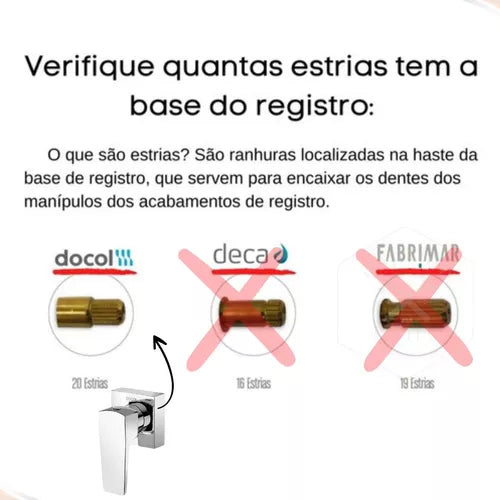 Acabamento Para Registro Lift ON 1/2-3/4 E 1  - Docol