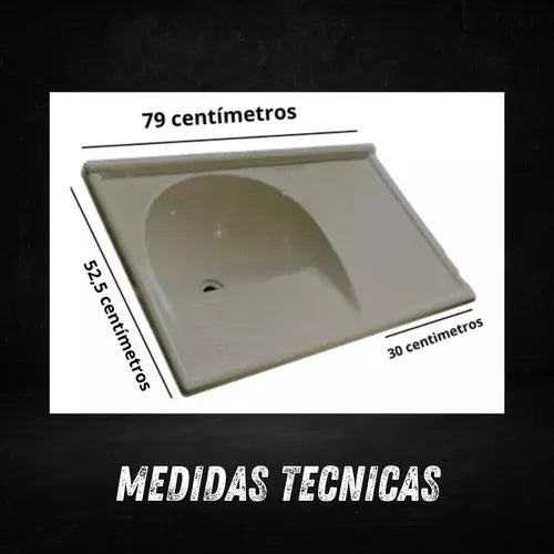 Tanque Sintético Gelo Bancada 79,5x52cm - Aj Rorato