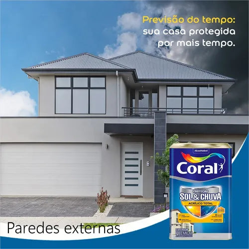 Tinta Acrílica Proteção Sol e Chuva Total 16L Base T Fosco - Coral