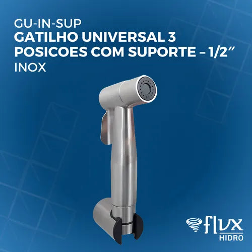 Gatilho Universal Com Suporte 1/2 Plastico Cromado - Flvx