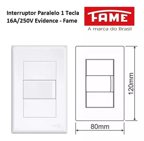 Interruptor Paralelo 16A/250V 2897 Evidence - Fame