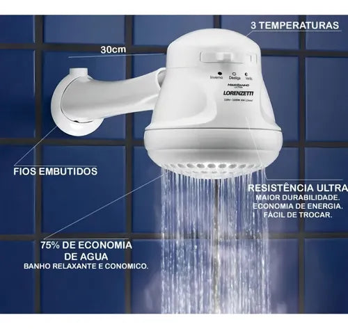 Ducha Max-Banho 127 Com Braço - Lorenzetti