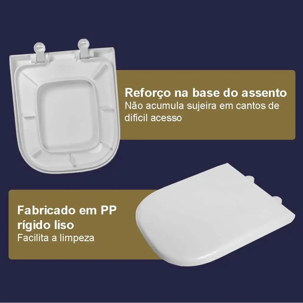 Assento Sanitário PP F. Suave Thema Branco AT4064-2 - Atlas