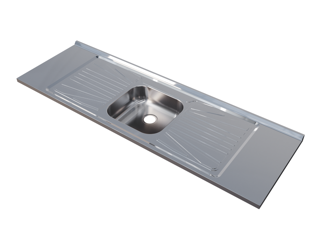 Pia Aço Inox 160X52 Concretada - Fabrinox