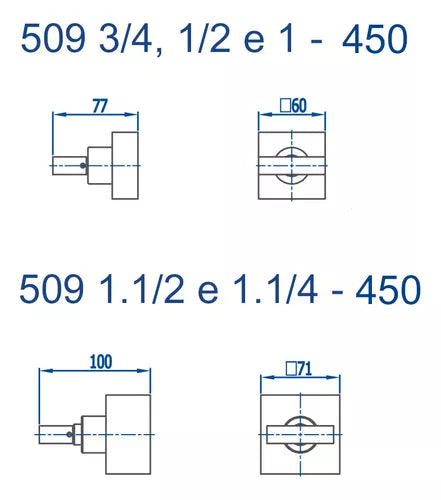 Acabamento para Registro BK450 3/4 509 - Fani