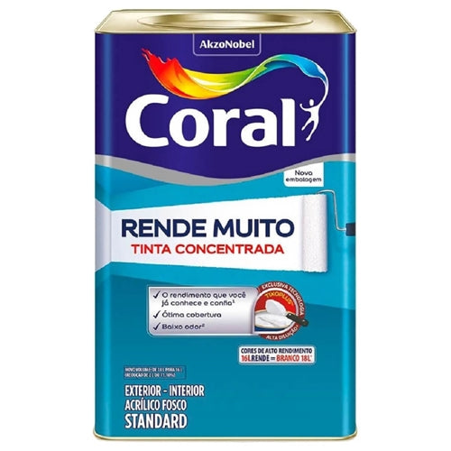 Tinta Rende Muito 16 Litros Gelo - Coral