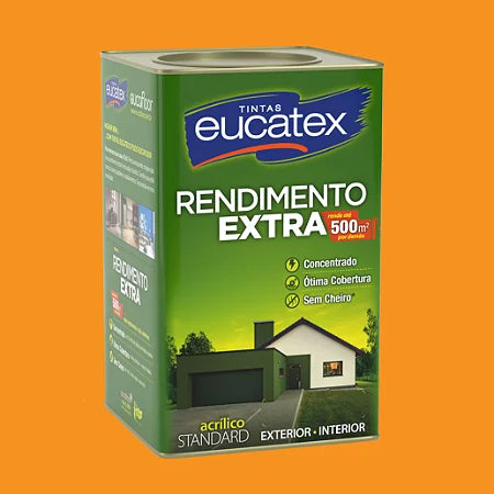 Tinta Acrílica Rendimento Extra 18L Cenoura - Eucatex