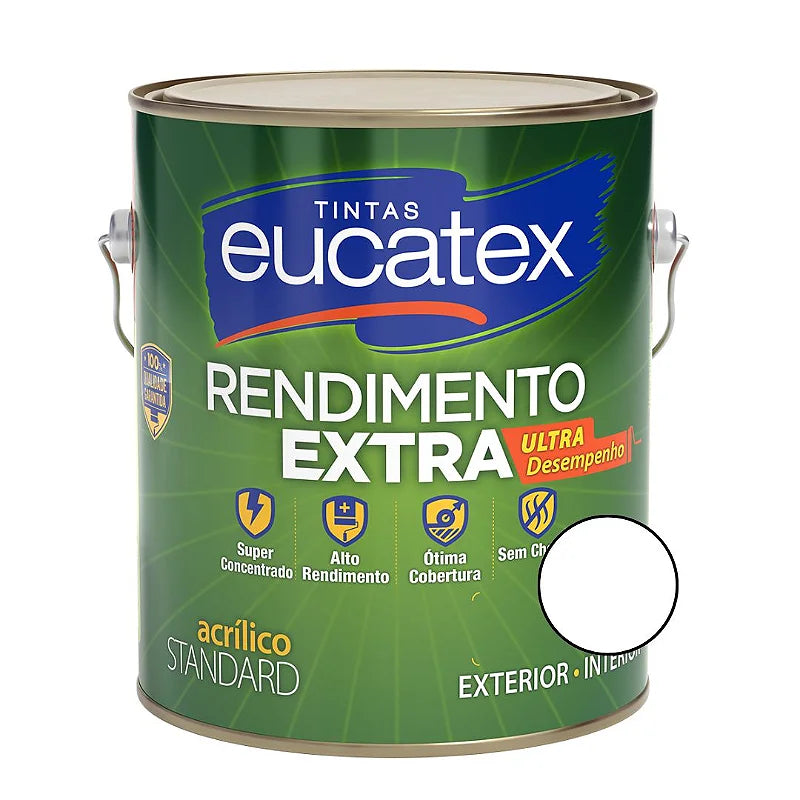 Tinta Acrílica Rendimento Extra 3,6L Branco - Eucatex