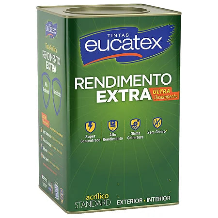 Tinta Acrílica Rendimento Extra 18L Verde Piscina - Eucatex