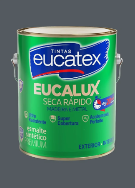 Tinta Esmalte Premuim Brilhante 3,6L Cinza Escuro - Eucatex