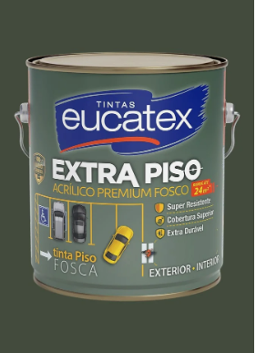 Tinta Acrílica Para Piso 3,6KG Cinza Escuro - Eucatex