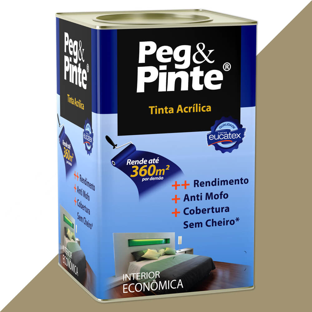 Tinta Acrílica Peg & Pinte 18L Concreto - Eucatex