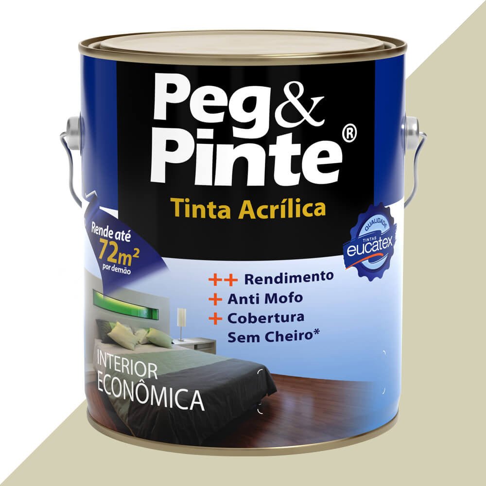 Tinta Acrílica Peg & Pinte 3,6L Gelo - Eucatex