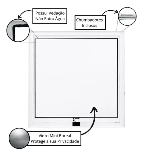 Janela Maxim Ar Aluminio 060,060- Mugitec