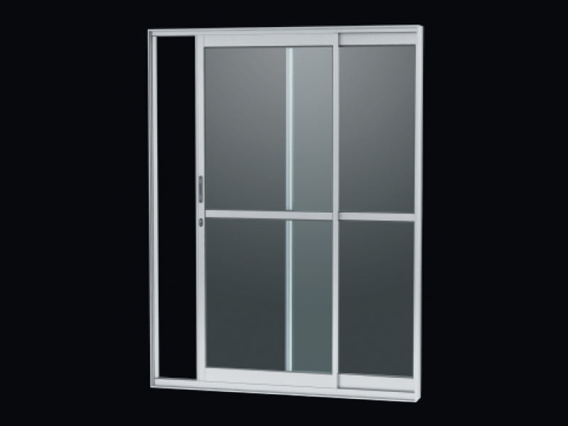 Porta Alufort 210x160 2folhas 1fixa Esquerdo Fechadura 3208.2 E- Vitralfer