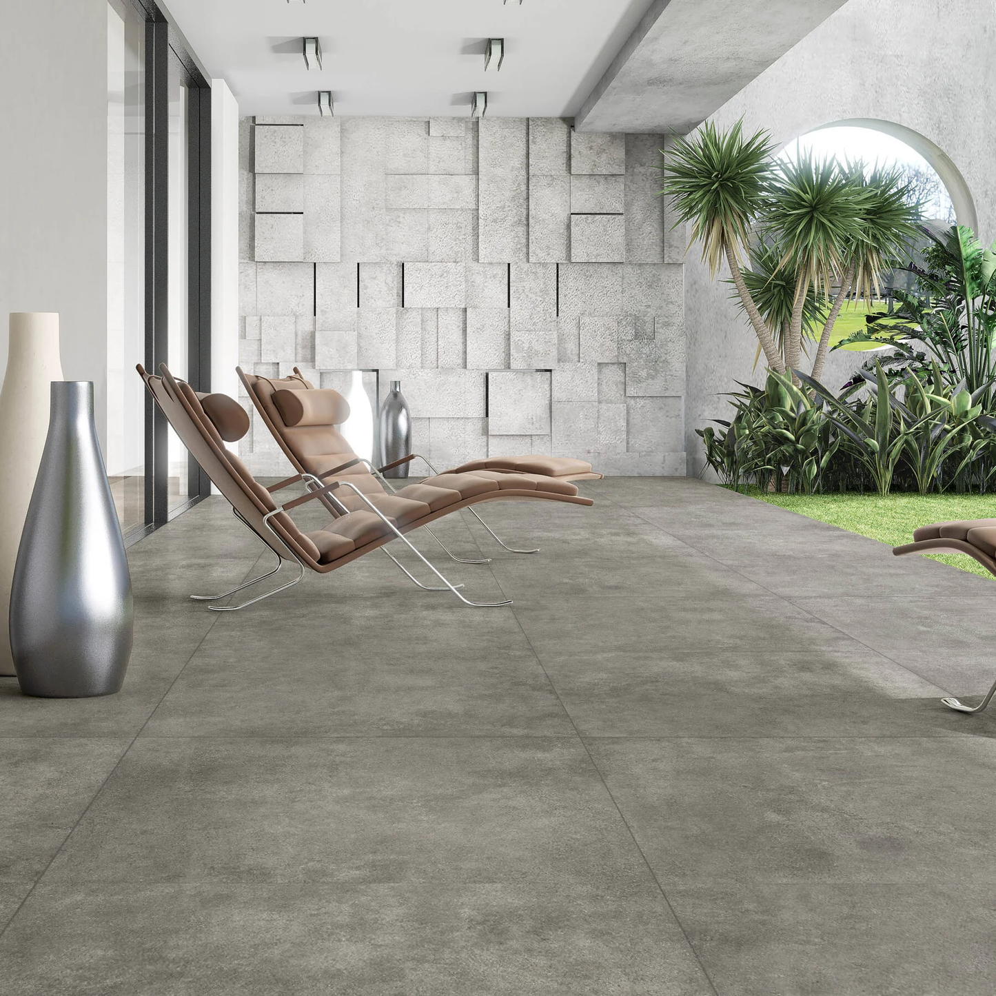 Piso Concret Gray 76x76 Acetinado - Embramaco
