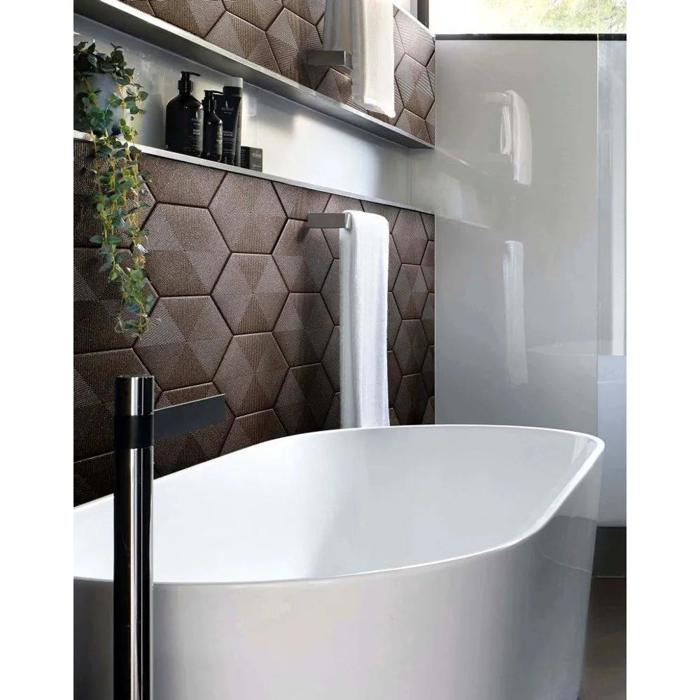 Revestimento Fachada Hexagonal Connect Brown - Ceral