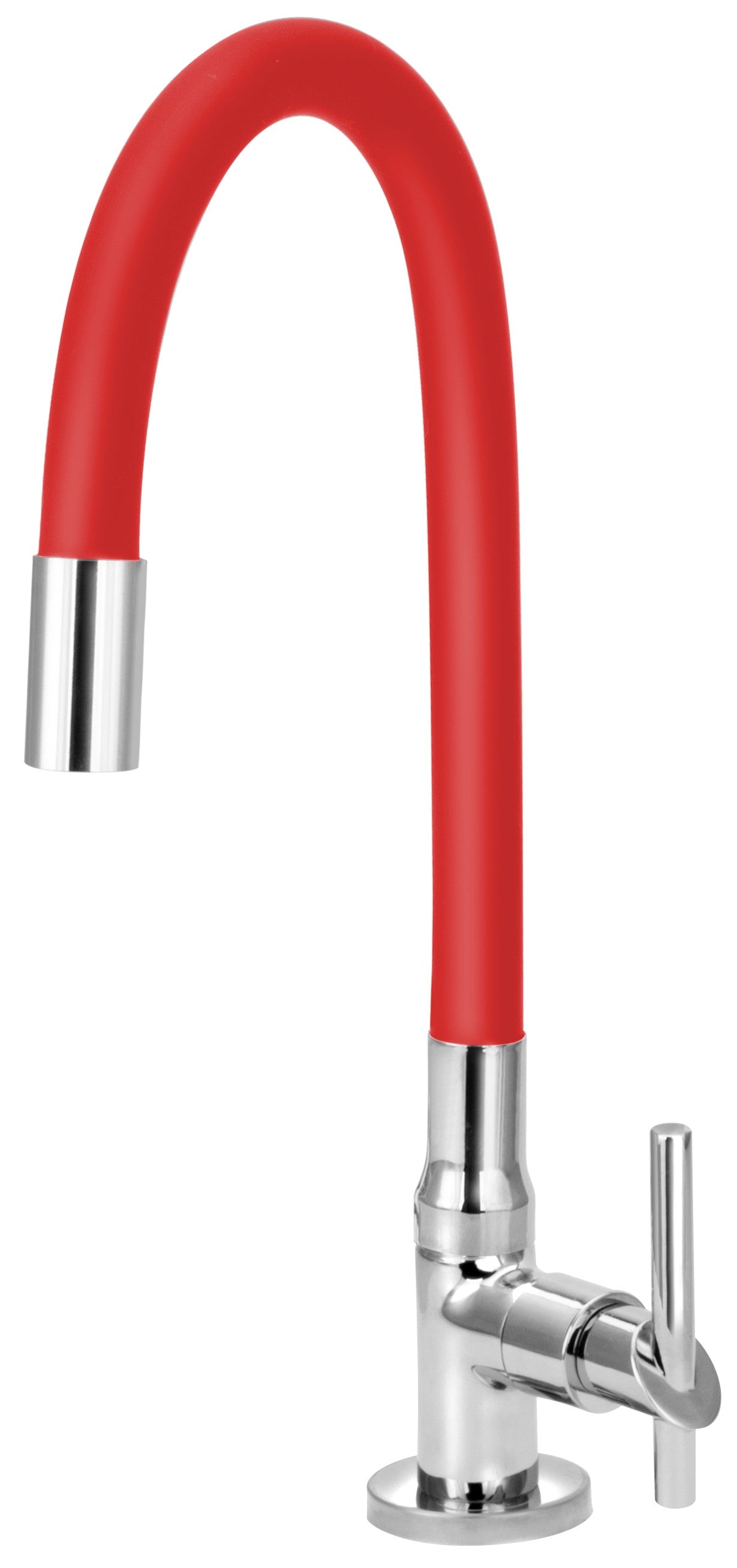 Torneira Para Pia 2155 C61 1/4 Color Vermelho Mesa 2726 - Furkin