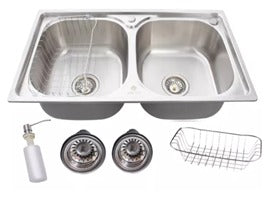 Cuba Gourmet de Aço Dois Bojos 80x37x45 Completa 76090144 - Detalli