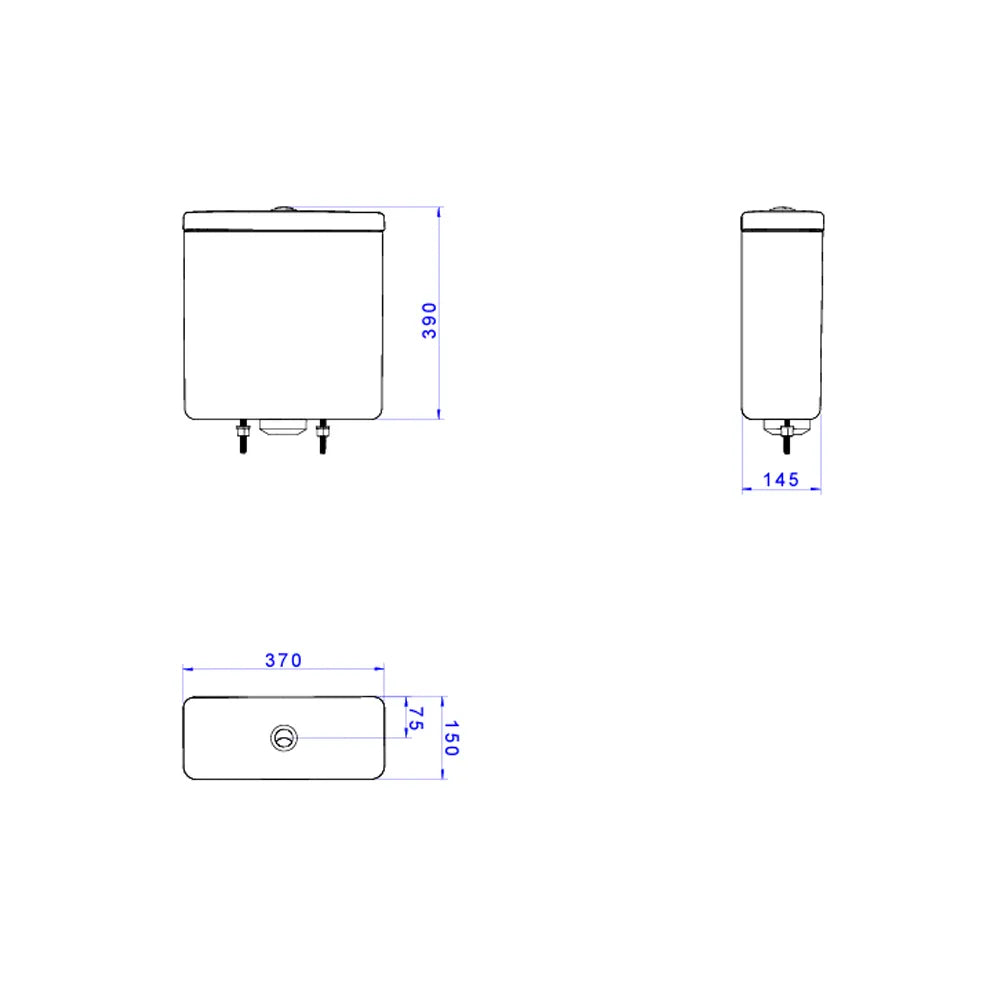 Caixa Acoplada Dual Flux para Bacias | Axis | Piano | Polo | Quadra | Unic Branco- Deca
